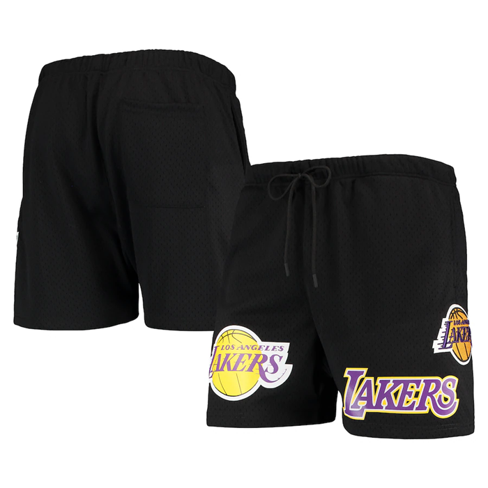 Men's Black Los Angeles Lakers Chenille Shorts